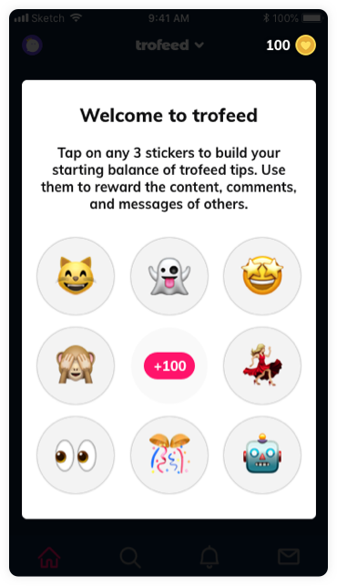 Welcome screen example